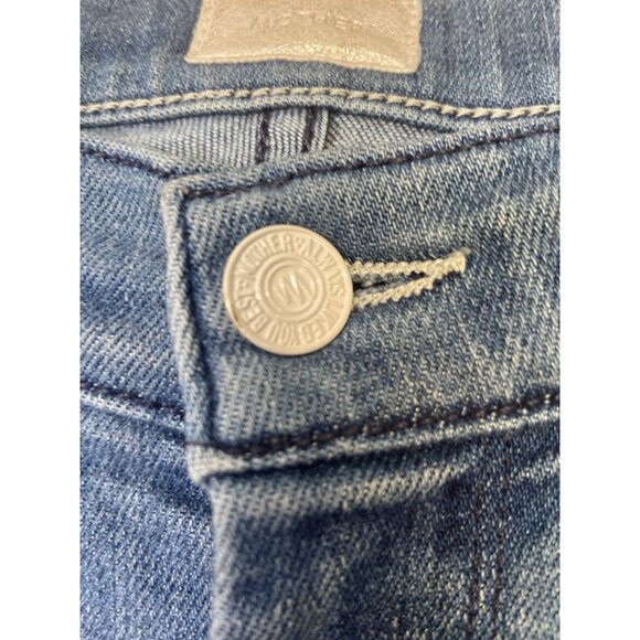 MOTHER Vamp Fray Jeans In Crack The Whip Wash Women’s Size 26 Preppy Classic - Picture 6 of 16